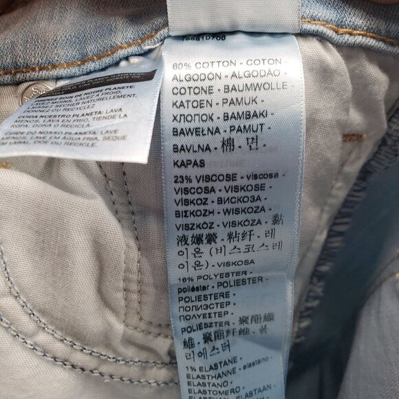 Levi's 711 Skinny Jeans Denim Pants Women Size 26 NWT Light Blue Wash Raw Hem - Picture 8 of 14